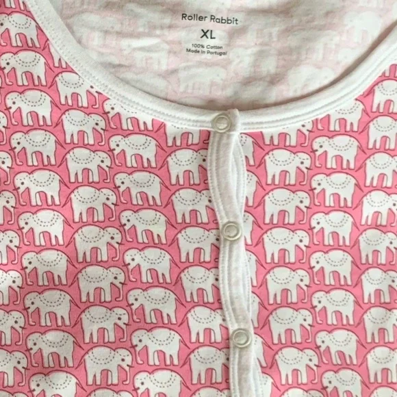 Roller Rabbit Pink Hathi Elephant Pajamas - Picture 10 of 16